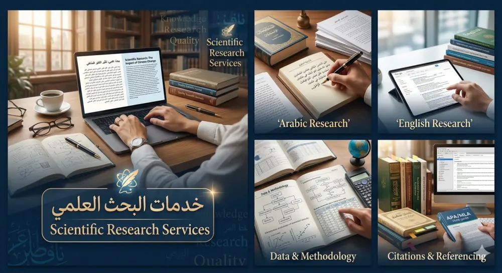 كتابة ابحاث وتقارير علمية باللغاتين العربية والانجليزية