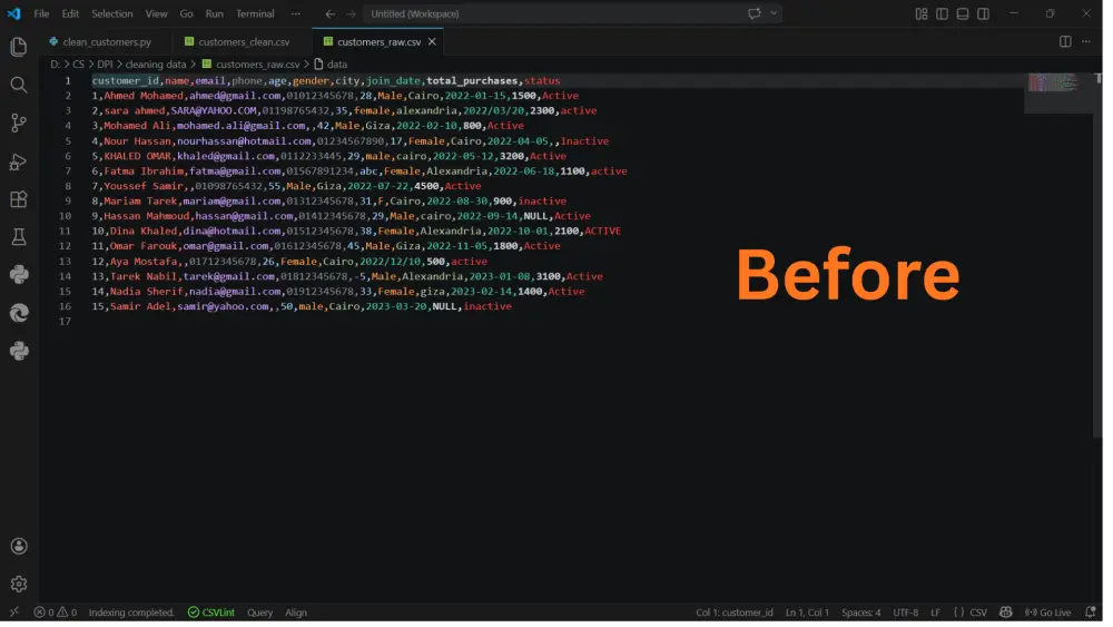 سأنظّف بياناتك في Excel وCSV باستخدام Python Pandas