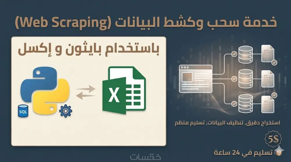 استخراج وجمع البيانات من المواقع الإلكترونية باحترافيةWeb Scraping