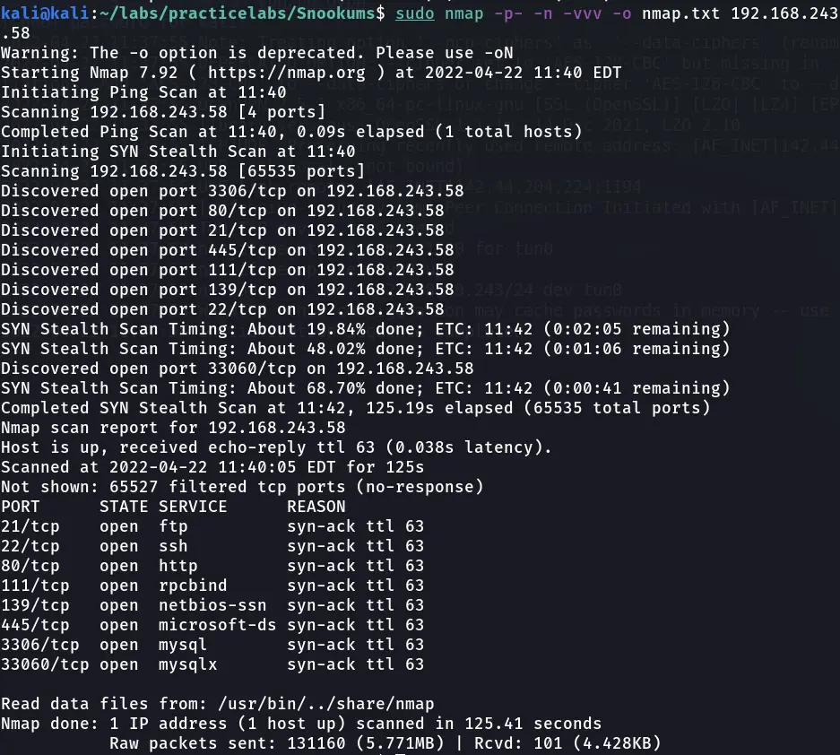 فحص أمني بسيط للشبكات