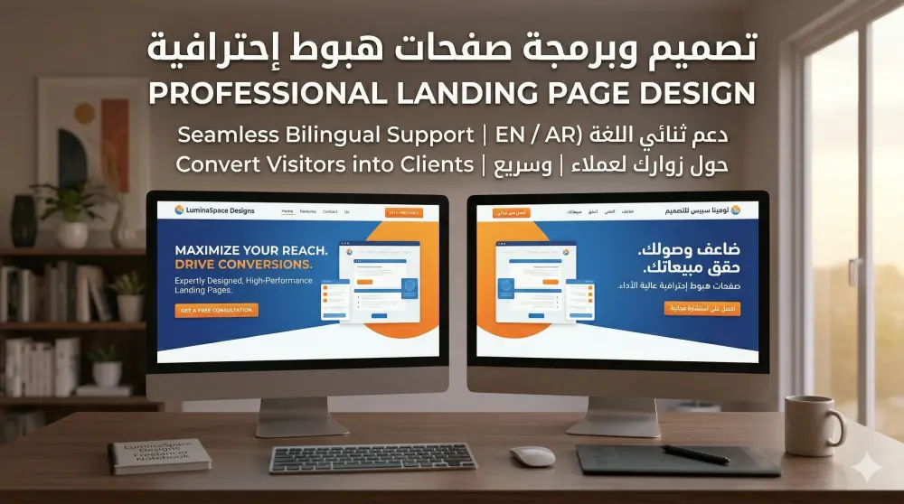 تصميم وبرمجة صفحة هبوط (Landing Page) احترافية