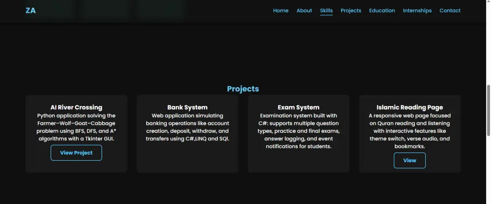 تصميم موقع شخصي عصري (Portfolio)