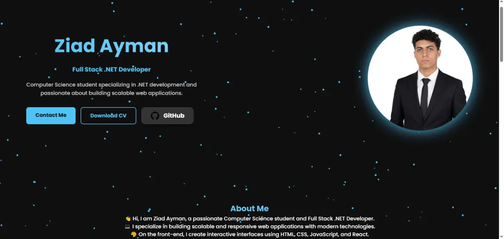 تصميم موقع شخصي عصري (Portfolio)