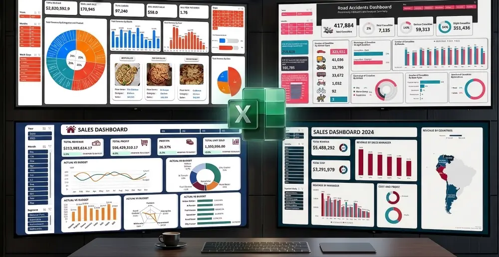 تصميم لوحات بيانات Professional Sales & Business Dashboard
