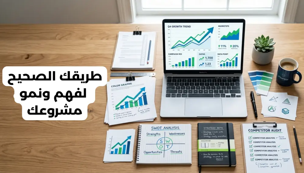 تحليل سوق شامل وبناء هوية واستراتيجية تسويقية لنجاح مشروعك