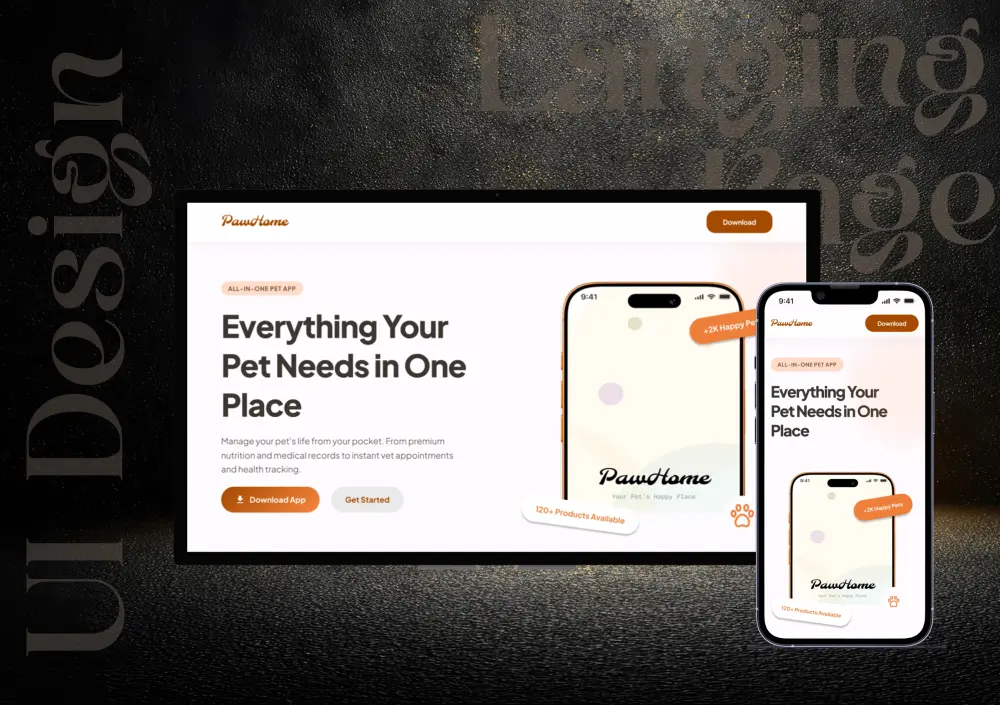 تصميم Landing Page احترافية ومتجاوبة UI/UX باستخدام Figma