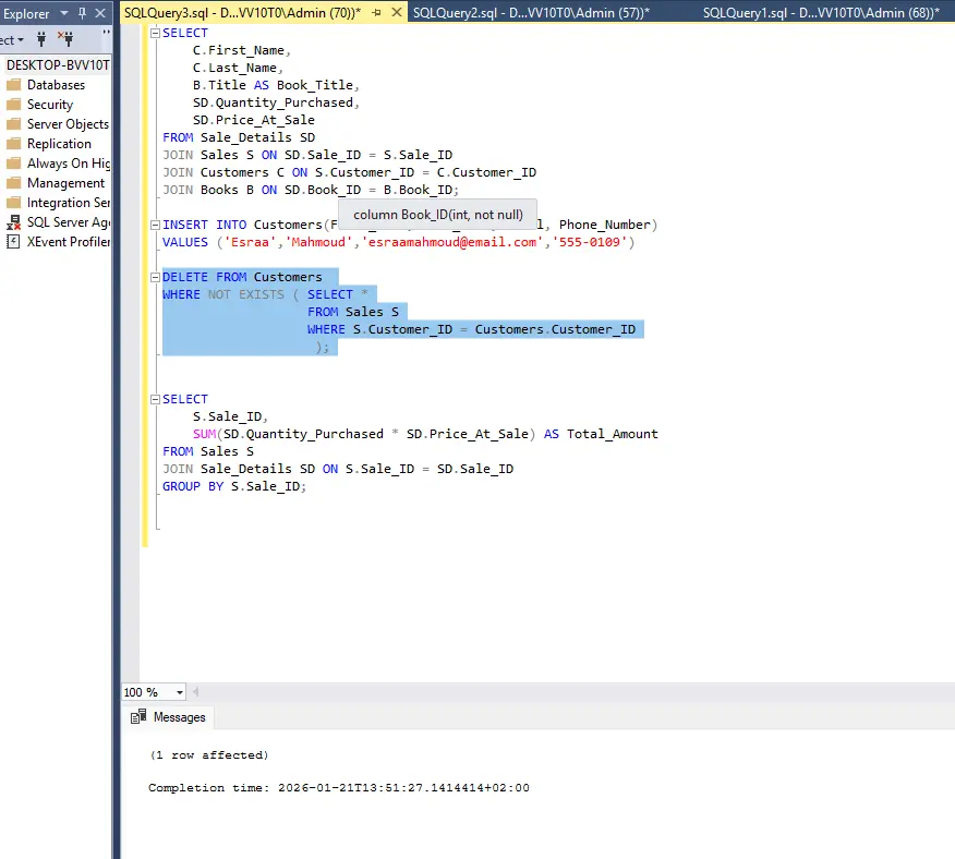 إنشاء قاعدة بيانات منظمة مع علاقات وجداول SQL وتصميم ERD