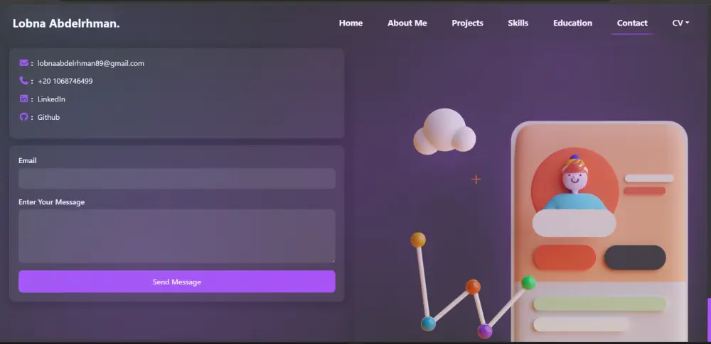إنشاء موقع Portfolio احترافي Full-Stack مع Dashboard لإدارة المشاريع والمهارات