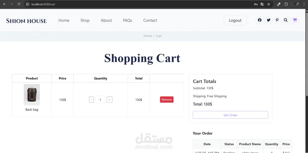 تطوير تطبيق ويب كامل باستخدام MEAN Stack (Angular و Node.js)