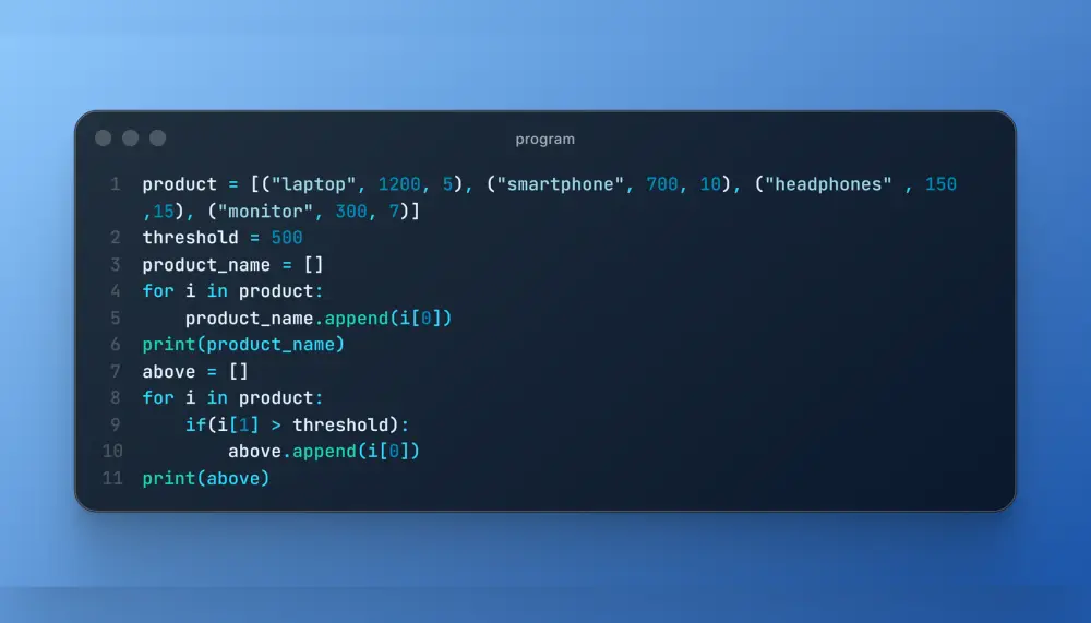 كتابة سكريبت Python لتحليل المنتجات واستخراج المنتجات الأعلى