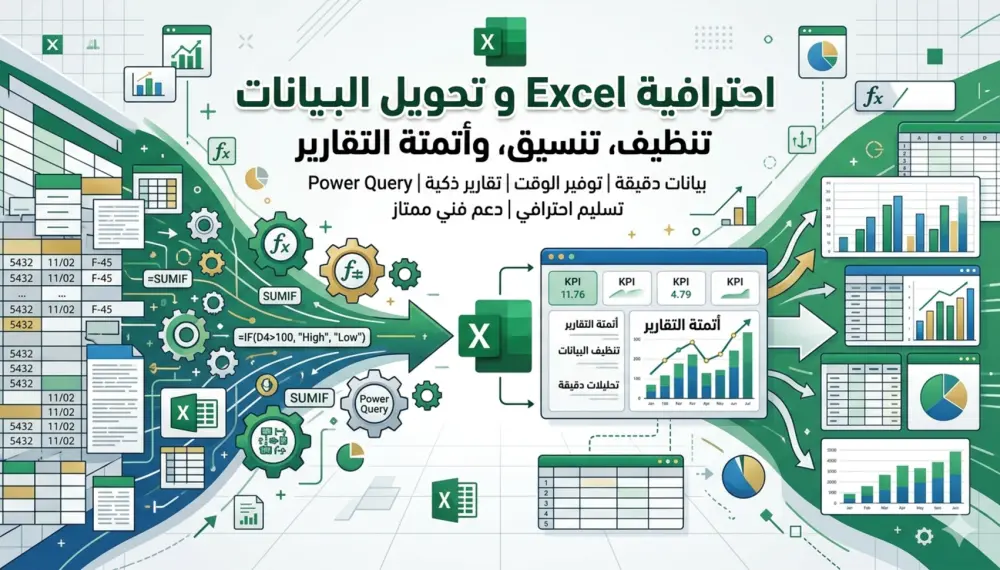 تنظيف وتنسيق البيانات باستخدام Excel
