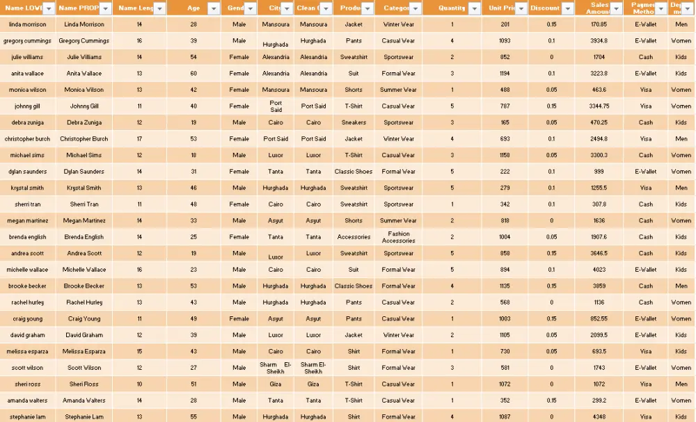 تنظيف وتنسيق البيانات باستخدام Excel