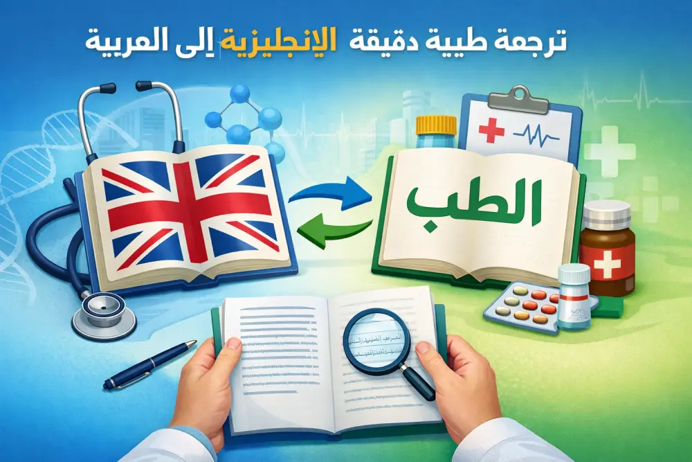 ترجمة طبية احترافية من الإنجليزية إلى العربية والعكس بدقة عالي