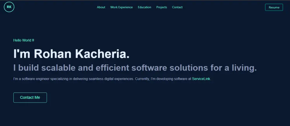 تصميم بورتفوليو شخصي احترافي Portfolio Website