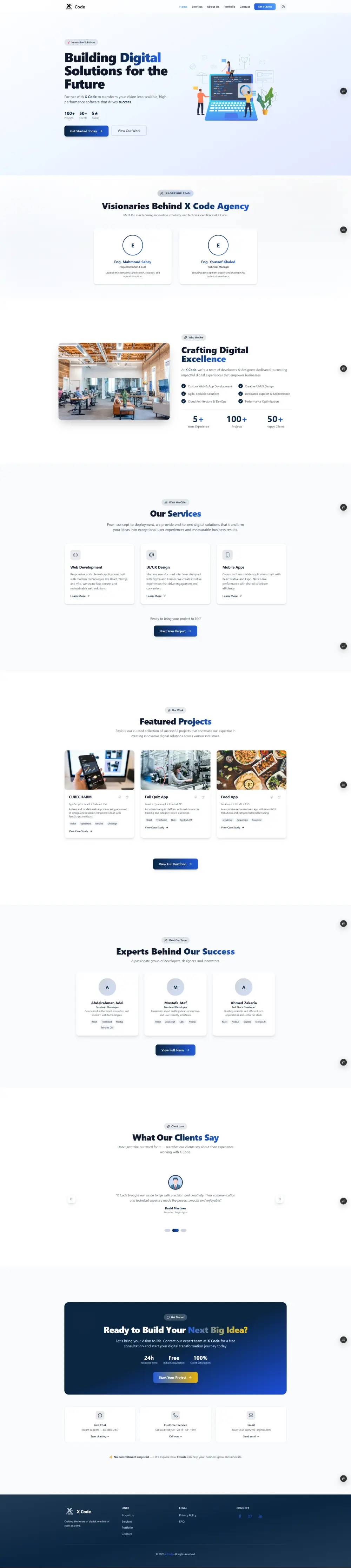 تصميم وتطوير موقع Portfolio شخصي احترافي باستخدام React أو HTML و CSS