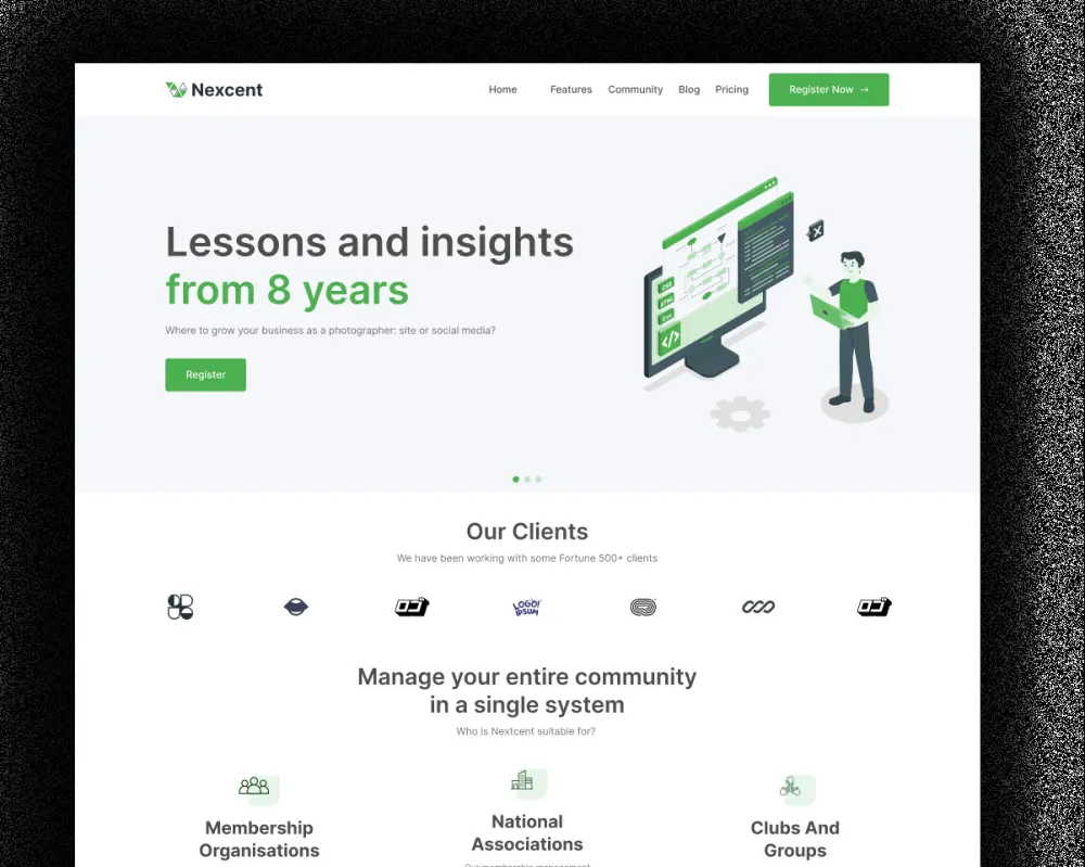 برمجة وتطوير صفحة هبوط (Landing Page) احترافية، متجاوبة بالكامل مع جميع الشاشات، وبأداء سريع وخلفية برمجية نظيفة وخالية من الأخطاء.