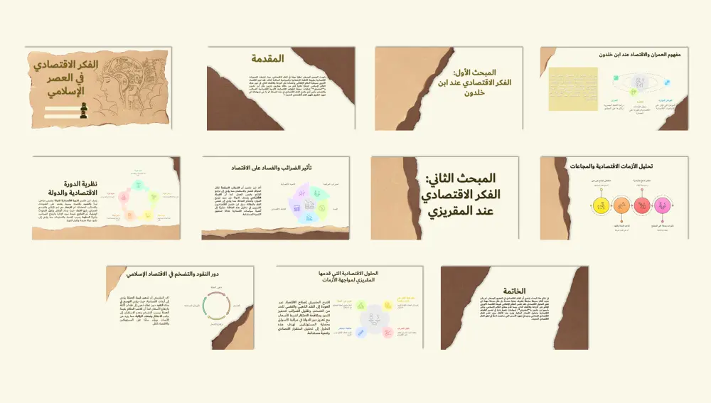 عروض تقديمية مكون من 10 شرائح مصمم حسب الطلب