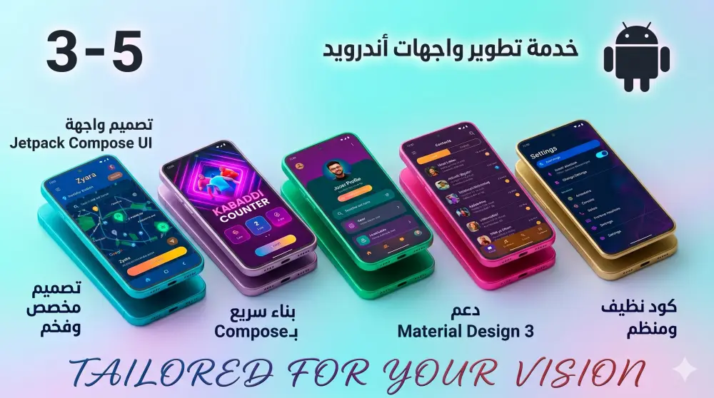 برمجة واجهات أندرويد احترافية (Jetpack Compose) | Tailored for your vision.