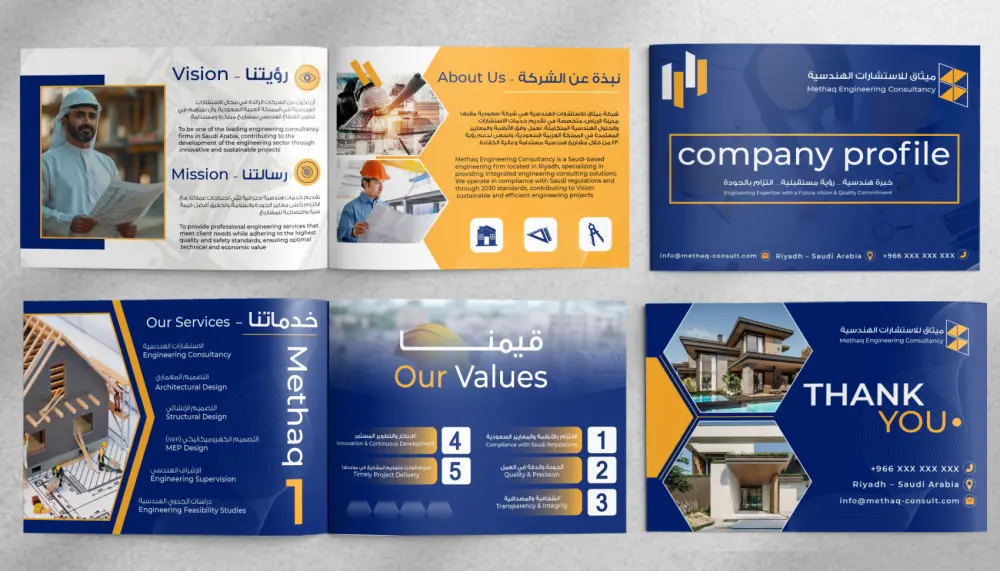 تصميم بروفايل شركة او مؤسسة company profile