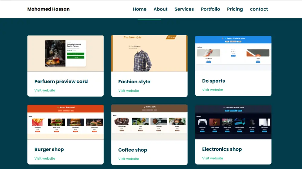 موقع احترافي ومناسب لجميع الأجهزة باستخدام  : Html5 , Css3 ,Javascript .