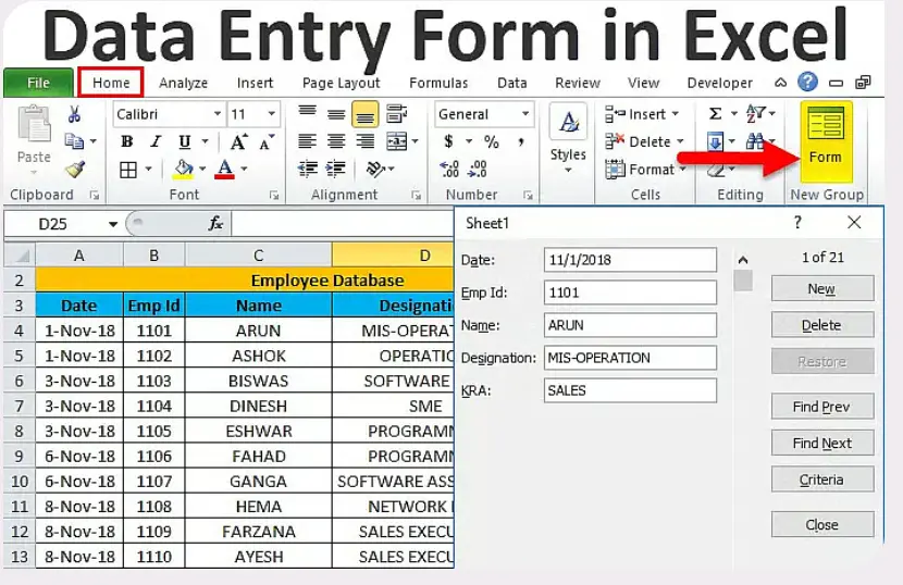 إدخال بيانات بأستخدام اكسيل | Data Entry using Excel