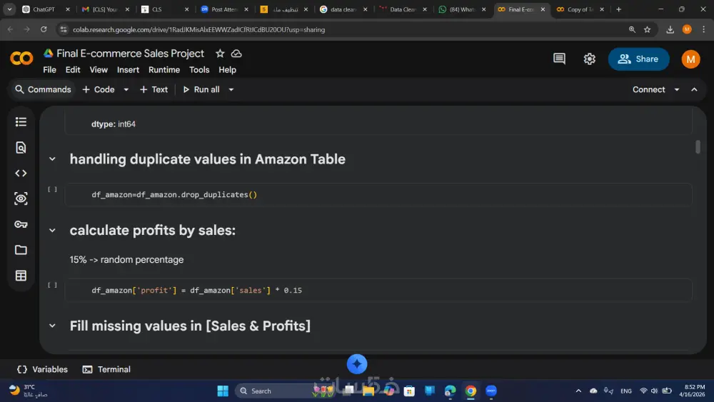 تنظيف ملف excel او csv باستخدام بايثون
