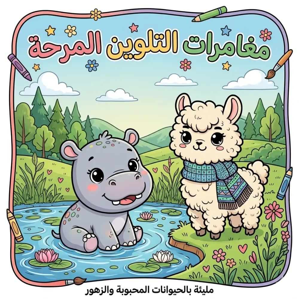 كتاب رسومات حيوانات لطيفة وجذابة للاطفال من عمر 3 ال 6