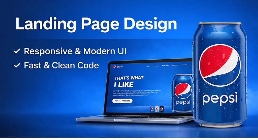 تصميم وتطوير Landing Page احترافية سريعة ومتجاوبة (Responsive)