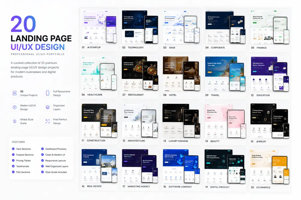 سأصمم Landing Page احترافية وعصرية لمنتجك أو شركتك
