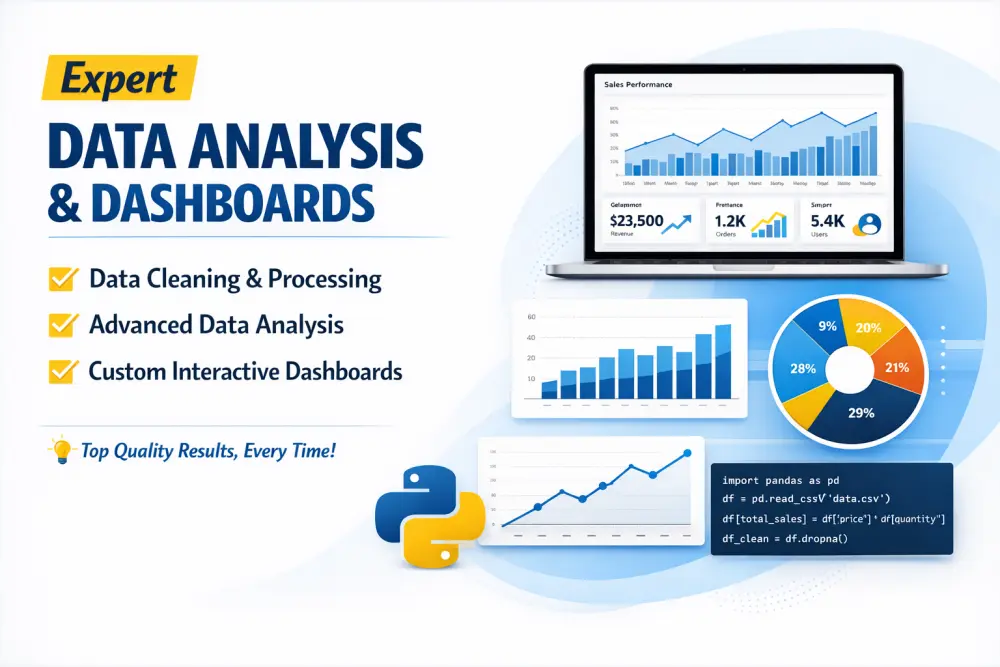 تنظيف وتحليل البيانات وإنشاء Dashboard تفاعلي