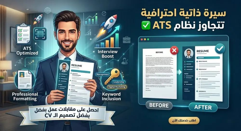 تصميم وكتابة CV احترافي ATS-Friendly