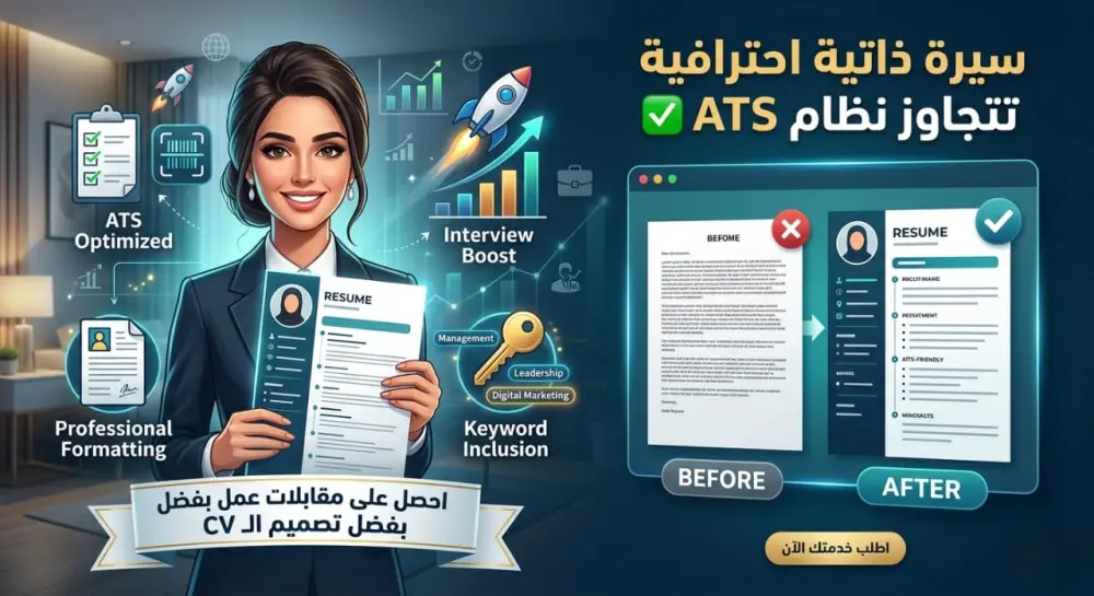 تصميم وكتابة CV احترافي ATS-Friendly