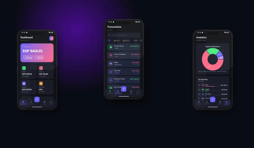 تطوير تطبيق موبايل احترافي بـ Flutter يشتغل على Android وiOS