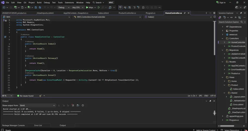 سأقوم بإنشاء موقع MVC بسيط واحترافي باستخدام ASP.NET MVC