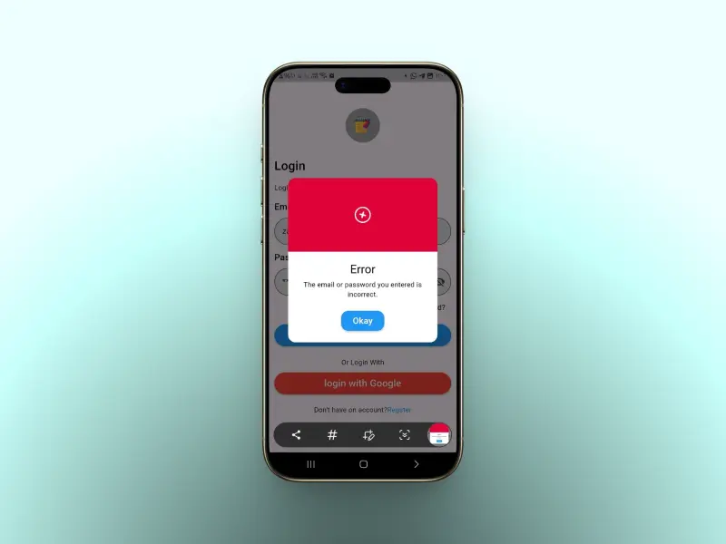 ربط تطبيقFlutter بخدمات Firebase (تسجيل الدخول وإنشاء الحساب)