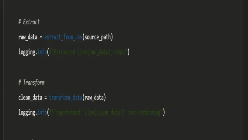 بناء وأتمتة خطوط نقل البيانات ETL Pipeline باستخدام Python