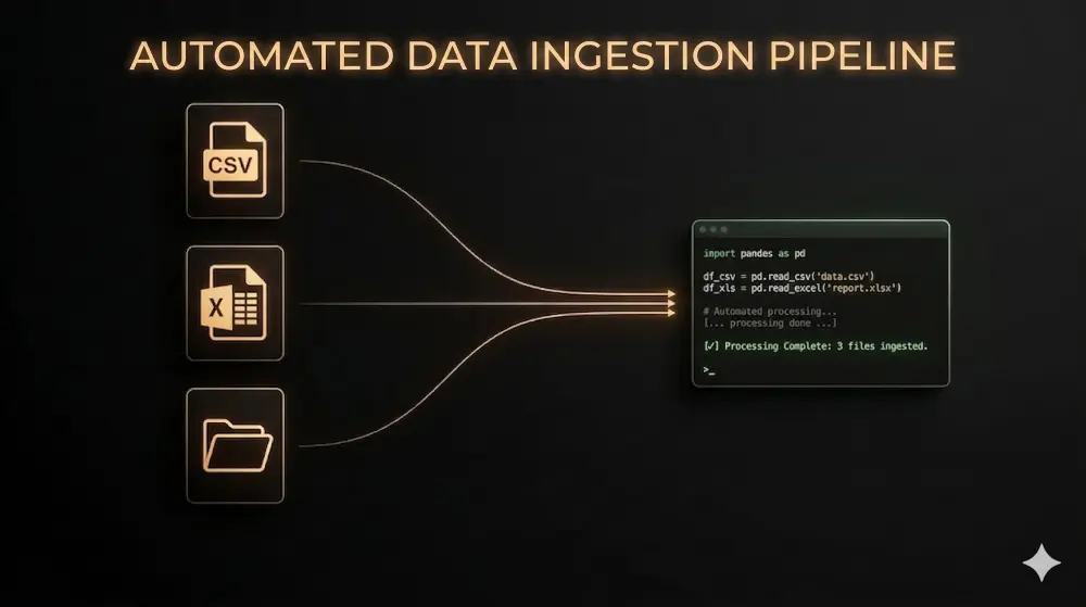 عالج ملفاتك في ثوانٍ ببايثون (أتمتة مهام Excel/CSV)