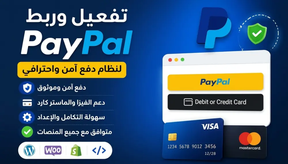ربط موقعك ببوابة الدفع PayPal واستقبال المدفوعات عبر الفيزا