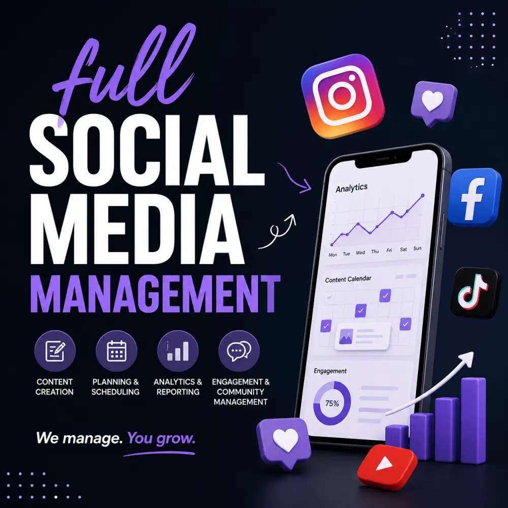 إدارة حسابات السوشيال ميديا (Full Social Media Management)