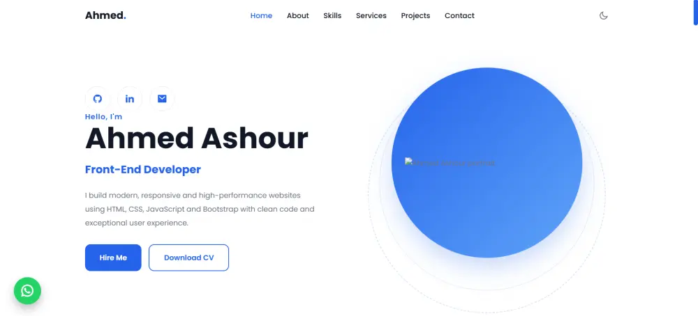 تصميم وتطوير موقع بورتفليو متجاوب واحترافي Portofolio Website