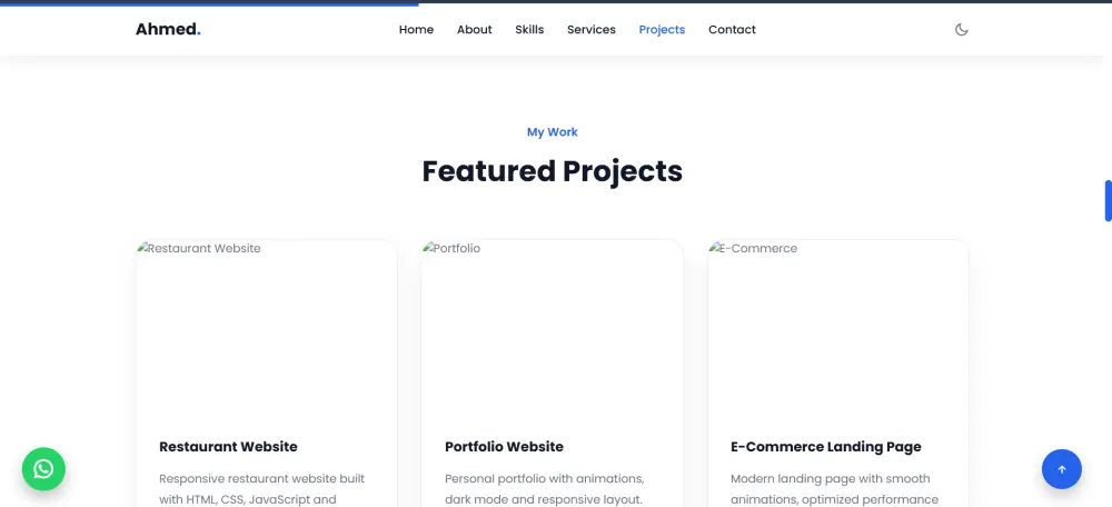تصميم وتطوير موقع بورتفليو متجاوب واحترافي Portofolio Website
