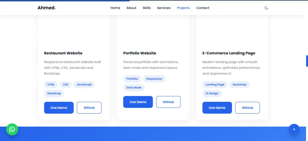 تصميم وتطوير موقع بورتفليو متجاوب واحترافي Portofolio Website