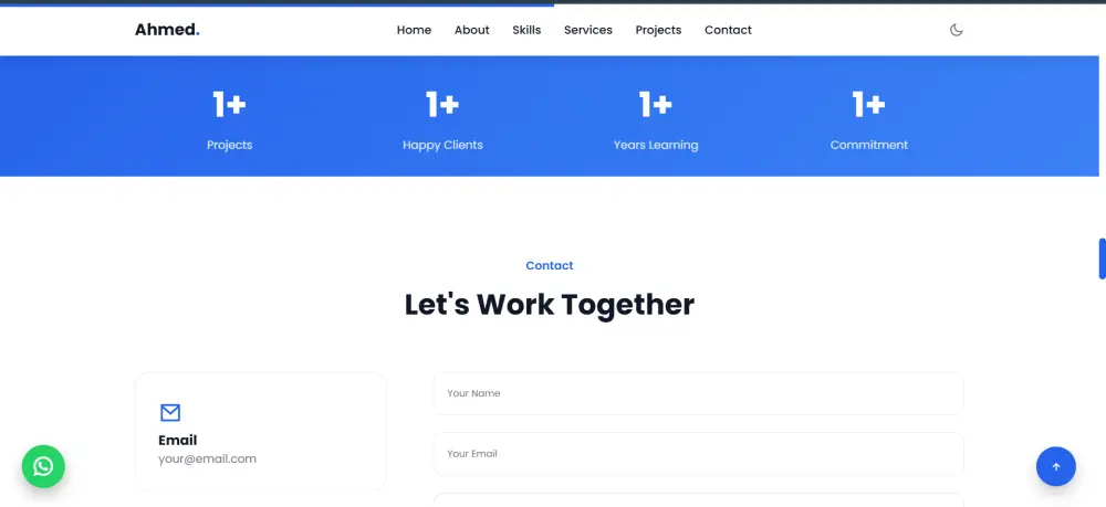 تصميم وتطوير موقع بورتفليو متجاوب واحترافي Portofolio Website