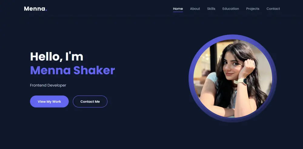 تصميم موقع بورتفوليو احترافي باستخدام HTML و CSS و JavaScript