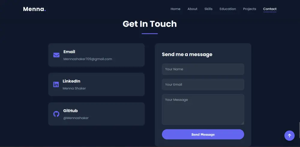 تصميم موقع بورتفوليو احترافي باستخدام HTML و CSS و JavaScript