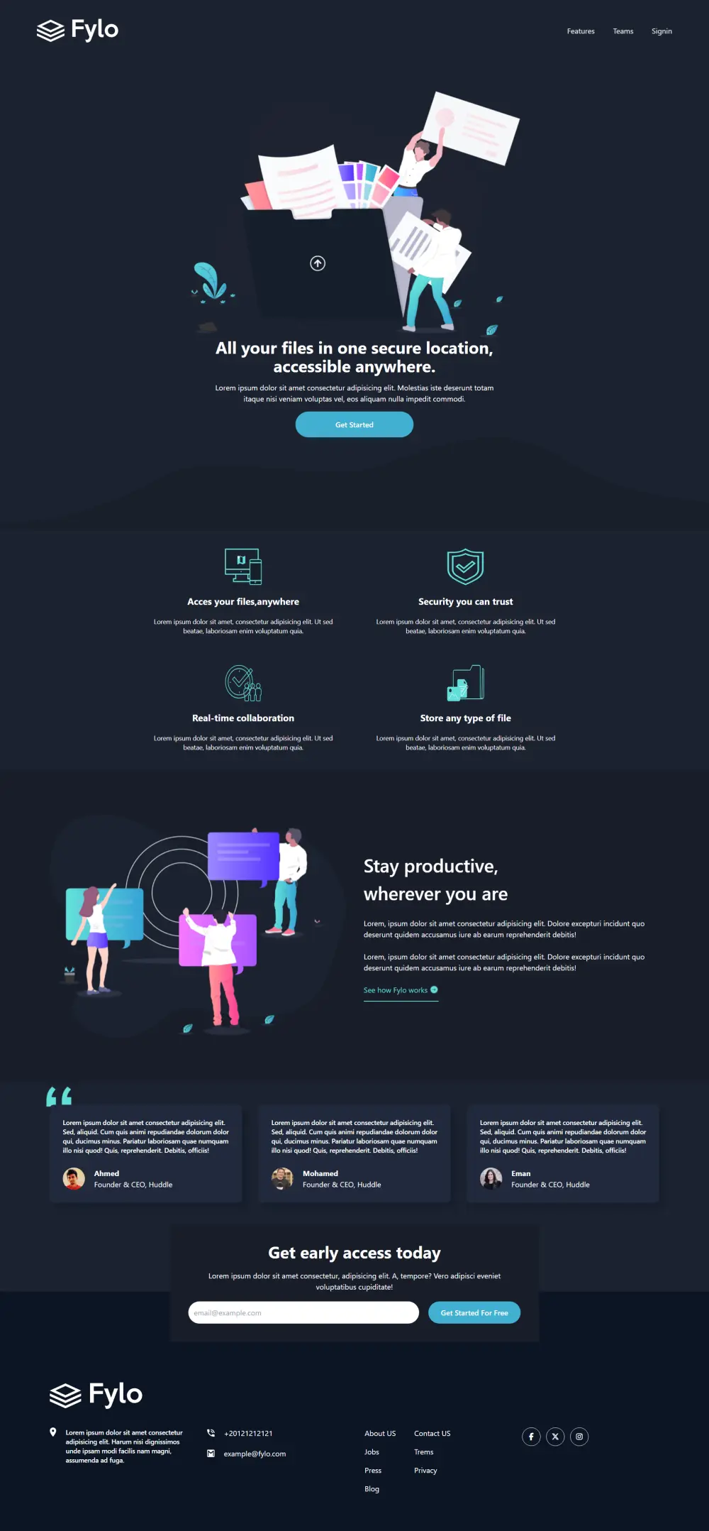 تصميم وبرمجة صفحات هبوط احترافية ومتجاوبة باستخدام React.js