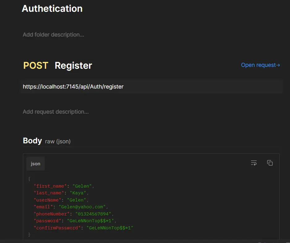 إذا كنت تبحث عن Backend API آمنة وسريعة لموقعك أو تطبيقك، فأنا أقدّم لك تطوير RESTful API احترافية باستخدام ASP.NET Core وربطها بقاعدة بيانات MySQL أو SQL Server.