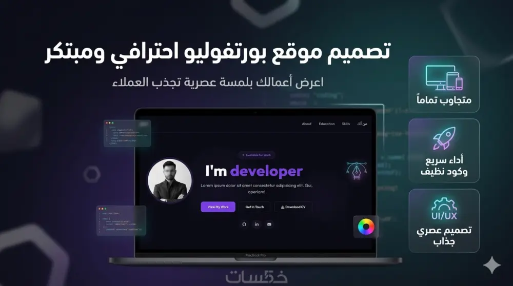 إنشاء معرض أعمال إلكتروني (Portfolio) بتصميم عصري وجذاب