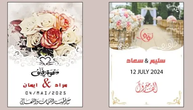 تصميم دعوات اكترونية للمناسبات