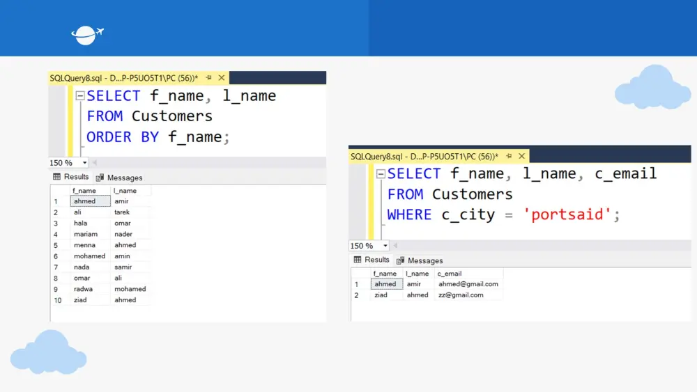 نظام إدارة وكالة السفر باستخدام SQL